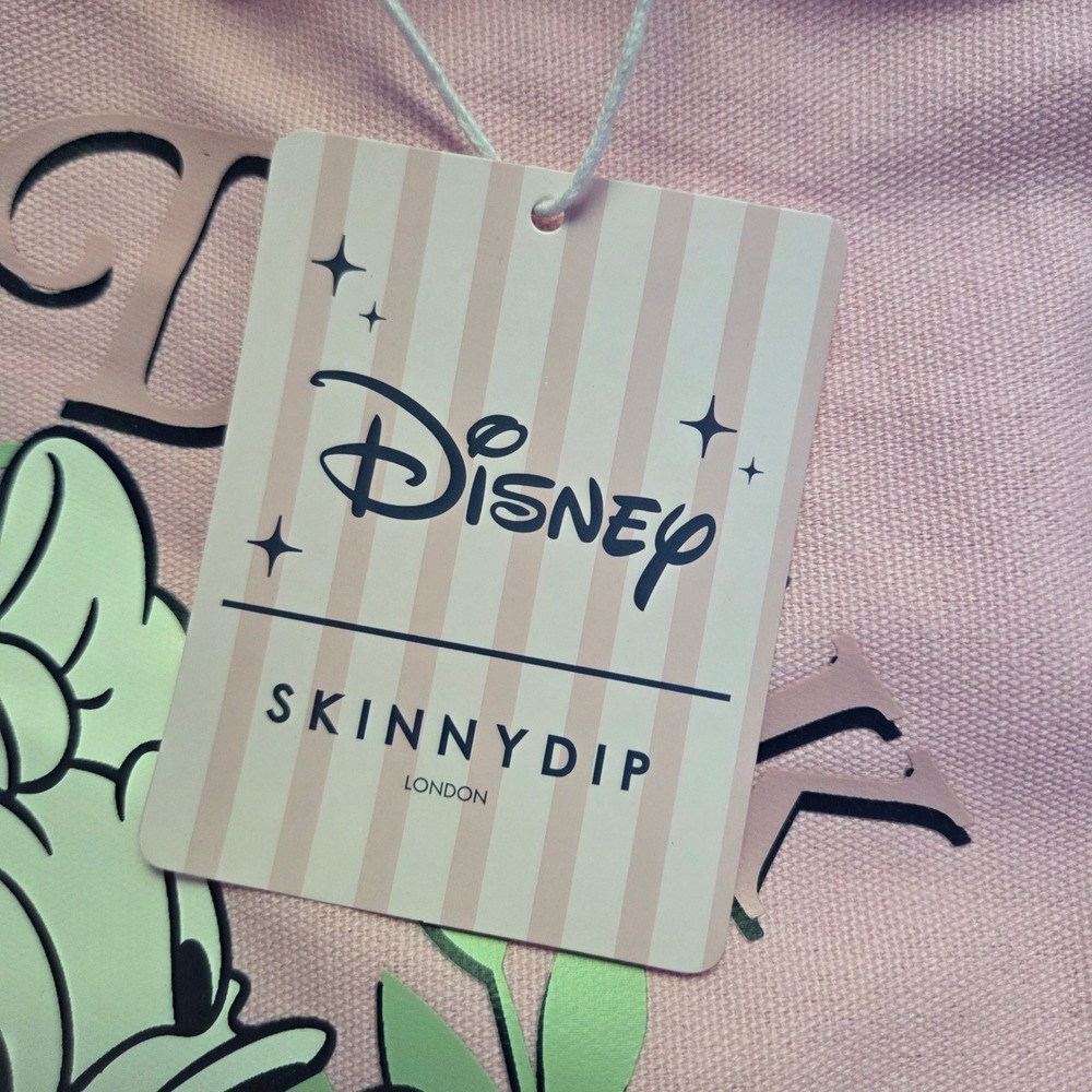 Disney Skinnydip London Daisy Duck State Champs Pink Canvas Tote Bag NWT - Picture 2 of 4